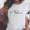 (Asian Size) Graphic Tee T Clothing Casual Love Cute 90s Style Fashion Print Female Casual Women's Top Lady Short Sleeve T-shirt