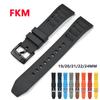 19/20/21/22/24 мм ремешок из FKM для Tissot Seiko Casio с быстрой заменой, фторкаучуковый ремешок для Swatch X Omega MoonSwatch