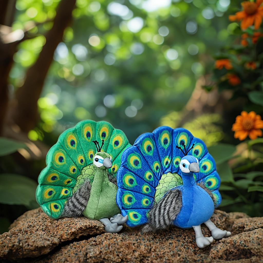 Adorable Imitation Peacock Plush Toy Bird Home Decor Ornament Zoo Plush Doll Birthday Gift Holiday Present Friend Couple Gift Student Gift