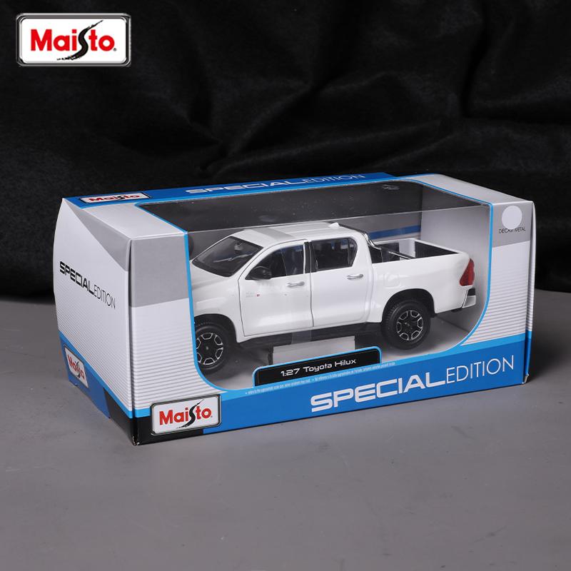 В наличии Maisto 1:27 Пикап Toyota Hilux Серия Симуляция Сплав Миниатюрная Литая Модель Автомобиля Кастом Коллекция Игрушек для Мальчиков Подарок