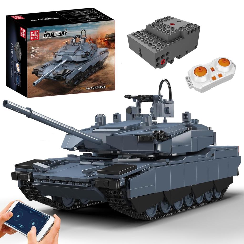 MOULD KING 20036 Военный танк строительный блок пульт дистанционного управления Abrams-X танк строительный набор сборка кирпич детский рождественский подарок