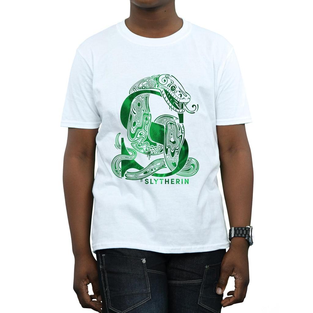 HARRY POTTER Футболка Слизерин со змеей для мальчиков