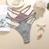 Cotton Panty for Women Pure Color T-back Sexy Brief Female Strap Design G-string Low Waist Woman Underpant