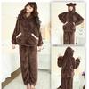 2pcs/Set Women Warm Pajamas Comfortable Soft Bear Animal Cute Sleepwear