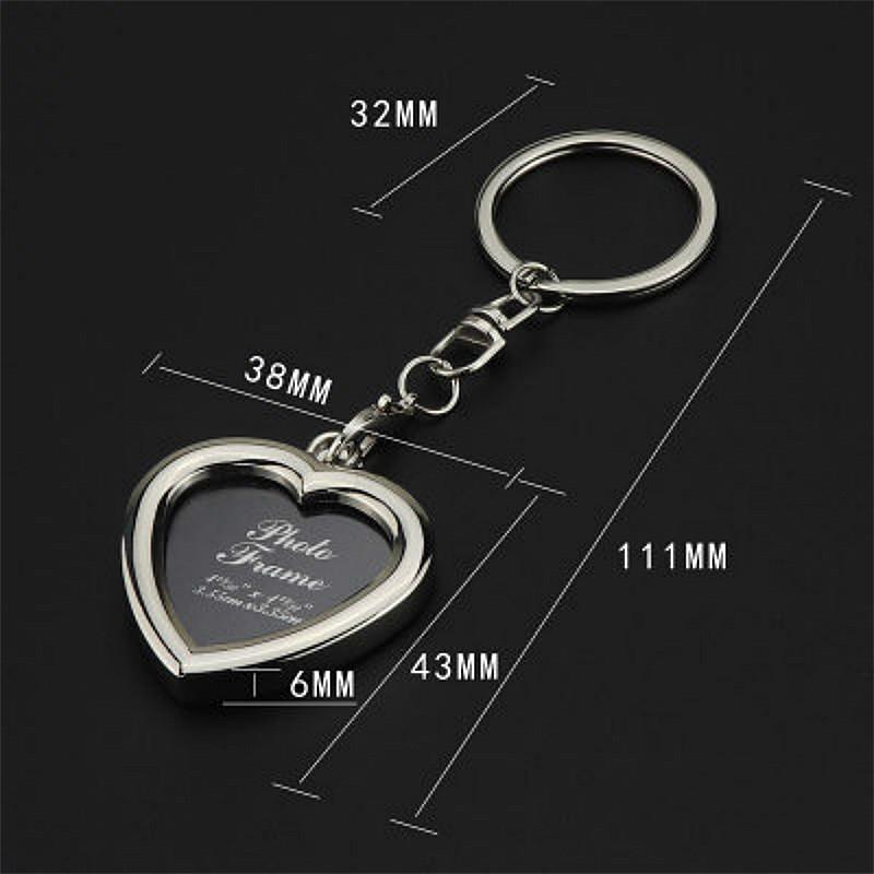 Брелок в форме сердца, семейная фоторамка, подарок на День святого Валентина девушке или парню, сувенирные подарки, брелок, ювелирные изделия, свадебные сувениры