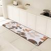 Freely Kitchen Entrance Microfiber Mat, Mat, Washable, Non-Slip, (Leaf Beige, 50210cm)