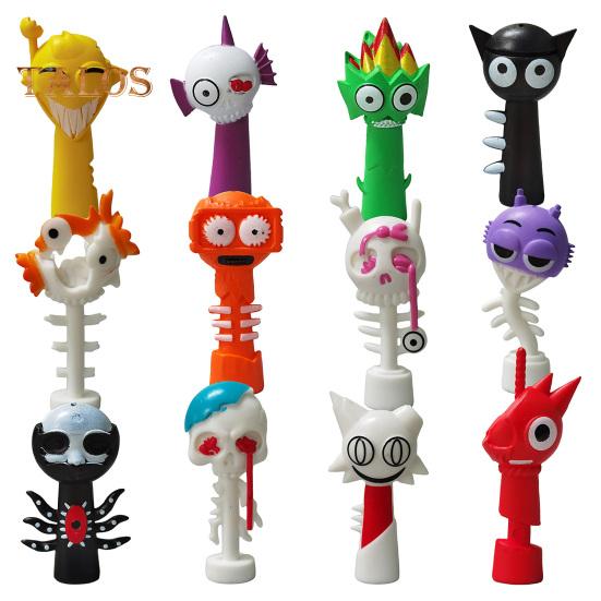 12 шт., мультяшный музыкальный игровой персонаж, фигурка персонажа из ПВХ, статуэтка, скульптура, игрушка, настольное украшение для детей и взрослых, подарок для фанатов игр