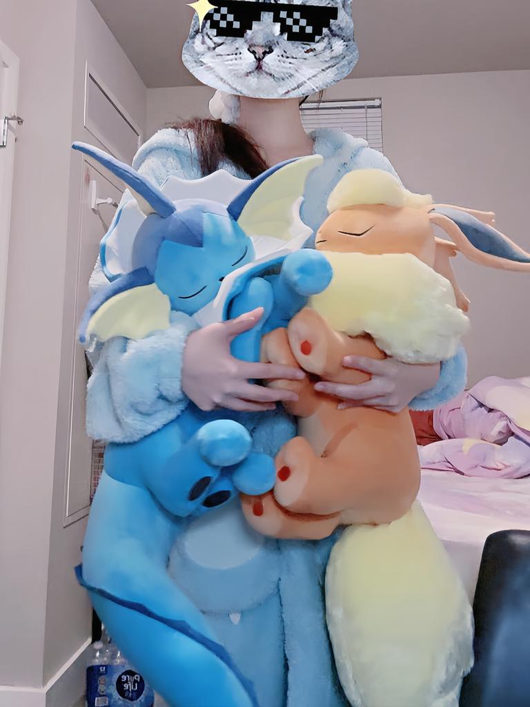 Eeveelution Plush New Eevee Evoli Sleep Plush Vaporeon Flareon Plushies Pikachu Peluche Stuffed Toys Cartoon Soft Doll
