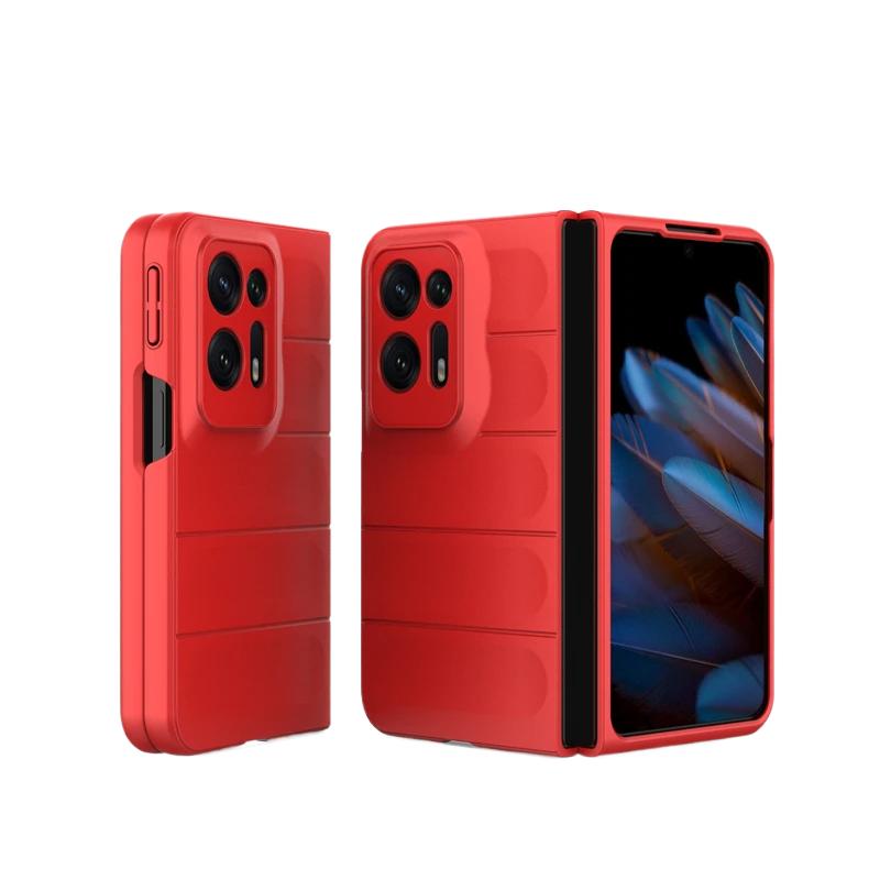 Чехол для OPPO Find N2 5G Global Задняя крышка Чехол для телефона Жидкий силикон Противоударный Броня Чехлы для Find N2 Flip Funda Coque