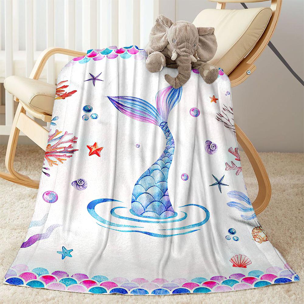 Mermaid In The Ocean Swirl Blankets are suitable for living rooms, bedrooms, camping, and other places, making them an ideal choice for gifts.