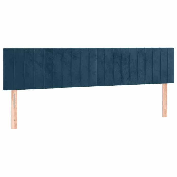 Maison Exclusive - Tête de lit à LED Bleu foncé 200x5x78/88 cm Velours