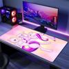 Mew Pokemon Mouse Pad, Large Gaming Desk Mat, Non-slip XXL Mousepad for Laptop & Tablet, Mini PC Playmat with Stitched Edges