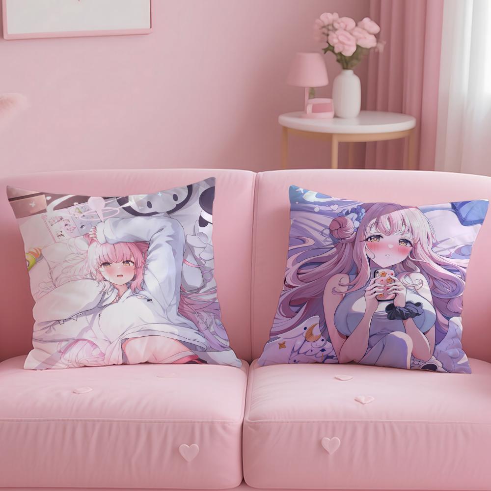 popular anime character Misono Mika Cushion Cover Soft EasyWash Pillow Case Versatile for Couch Bed Travel and Office