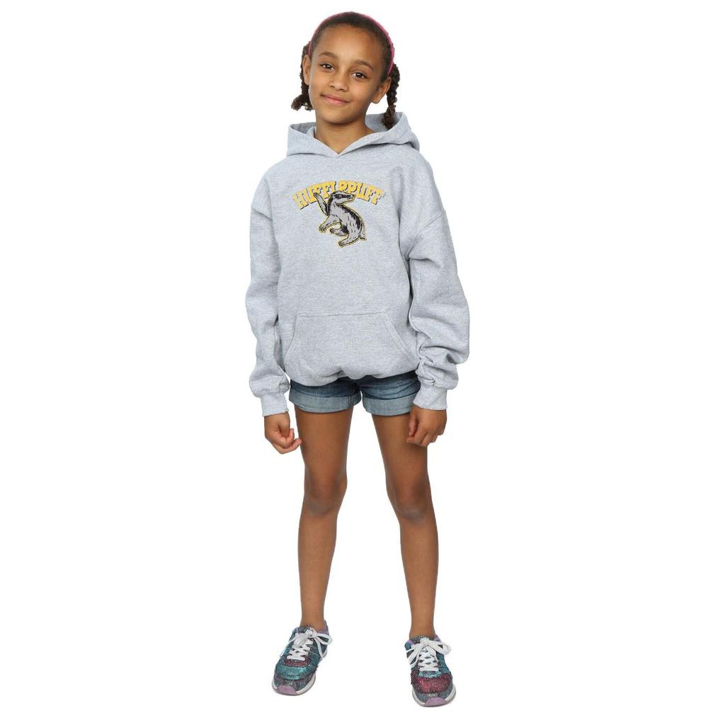 Harry Potter Girls Hufflepuff Sport Emblem Hoodie