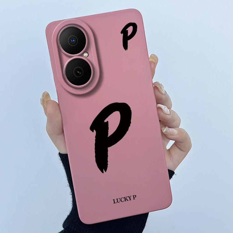 Для Huawei Nova Y73 4G Чехол-бампер со счастливой начальной буквой для Huawei Nova Y73 NovaY73 4G Мягкий силиконовый задний чехол Ударопрочный бампер