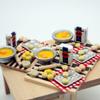 1 шт. Миниатюры для кукольного домика, Игрушечная еда, Стол для приготовления лапши, Яйцо, Молоко, Хлеб, Доска с овощами, Разделочная доска, Имитация игры с едой, Модель