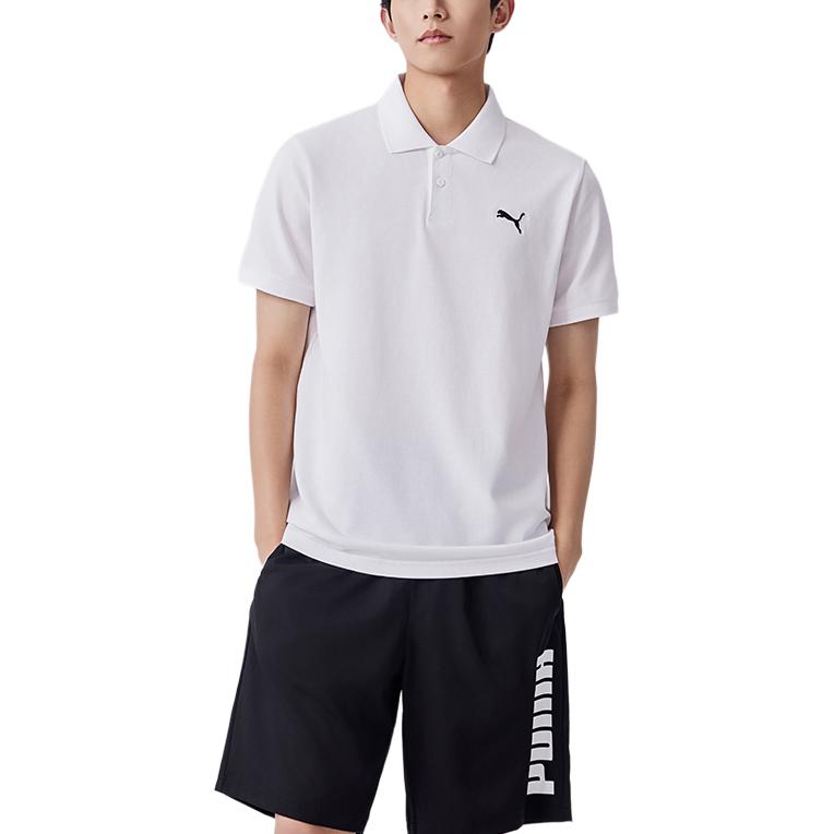 Puma Мужские рубашки-поло Белый воротник-поло Умеренный Другое 683486-02