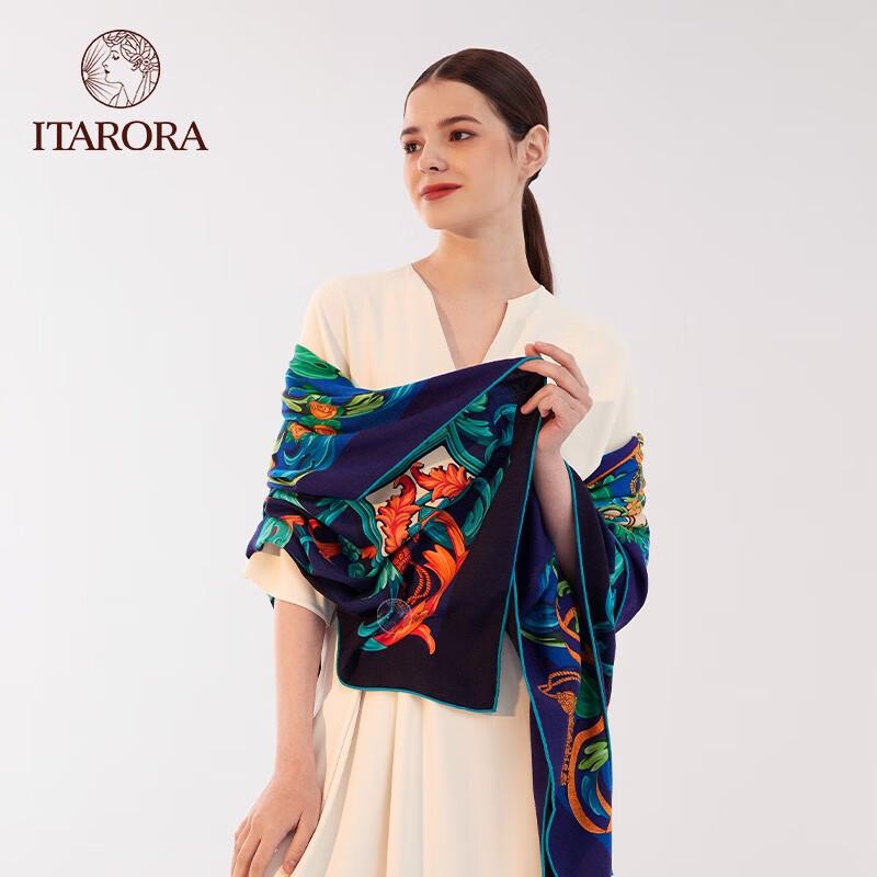ITARORA Wool Silk Large Square Scarf