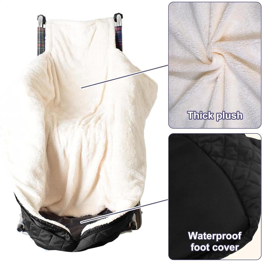 Плед на колени для инвалидной коляски, согревающий ноги, зимний теплый плед для инвалидной коляски для взрослых, пожилых, людей с ограниченными возможностями, пожилых людей