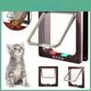 Dog Cat 4 Way Lock Flap Door Pet Gate Security Flap Door For Animals Plastic Small Dog Gate Cat Flap Pet Door Gate