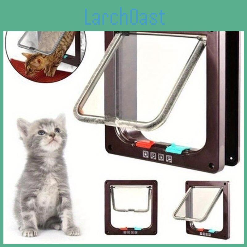 Dog Cat 4 Way Lock Flap Door Pet Gate Security Flap Door For Animals Plastic Small Dog Gate Cat Flap Pet Door Gate