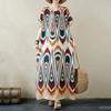 Short Sleeve Plus Size Vintage Floral New In Dresses for Women Casual Loose Maxi Long Summer Dress