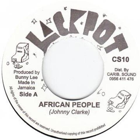 7inch Record JOHNNY CLARKE / KING TUBBY, AGGROVA - African People / King Tubby's Dub CS10 Jackpot 1975 UK Reggae, Ska & Dub