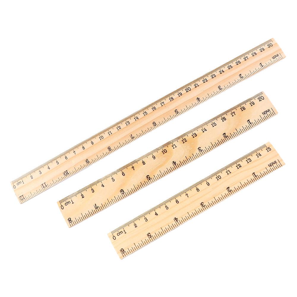 Tool 15/20/30cm Teacher Student Children Straight Rulers Wooden Rulers Rulers Drawing Rulers