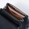 JILL STUART JSLH5CS1 Shoulder Bag Crystal Buckle Feminine Belt Design Soft Shrink Synthetic Leather Black Women's Elegant Formal Handbag