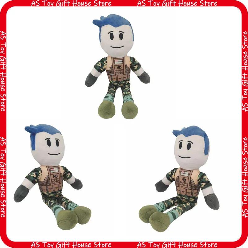 Плюшевая игрушка Roblox в военном стиле, мягкая фигурка персонажа игры, мультяшная, для фанатов игр, подарок на день рождения, декор для комнаты