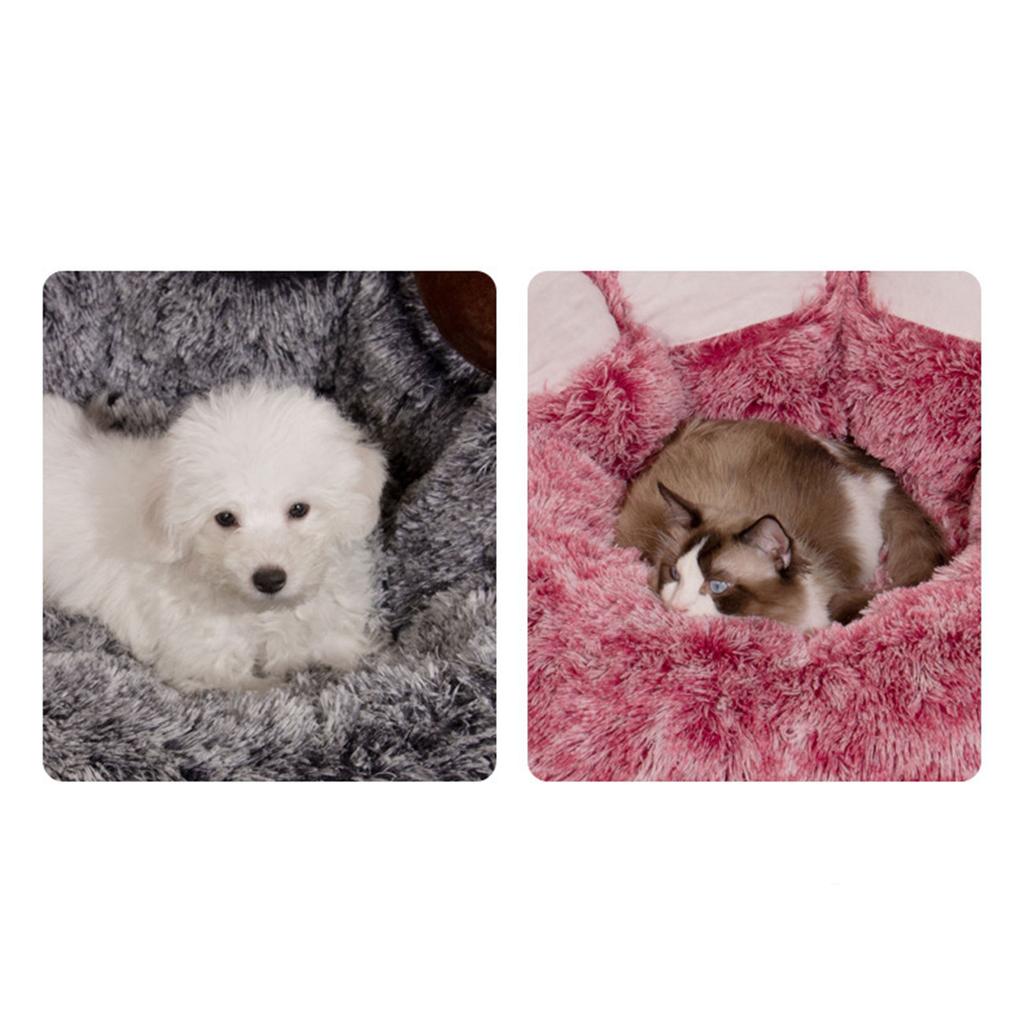 Small Cat Winter Bed Dog Sleeping Mat Pet House Mat Soft Thickened Plush Cushion Cat Bed Warm Open Bed Dogs Supplies