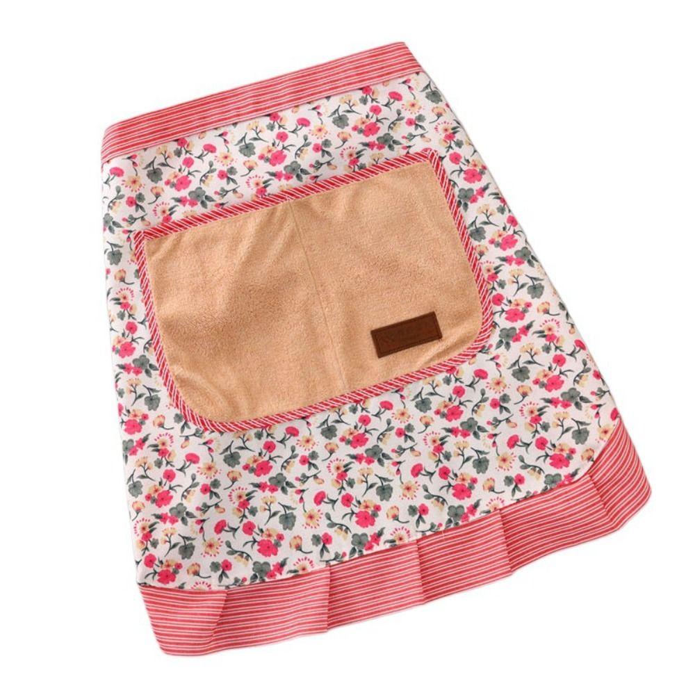 Polyester Half Apron Exquisite Cooking Apron Durable Floral Waist Apron  Women
