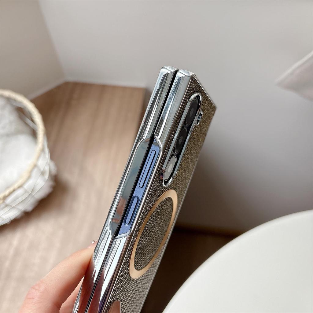 Роскошный магнитный чехол со блестками для Samsung Z-FOLD7/6/5