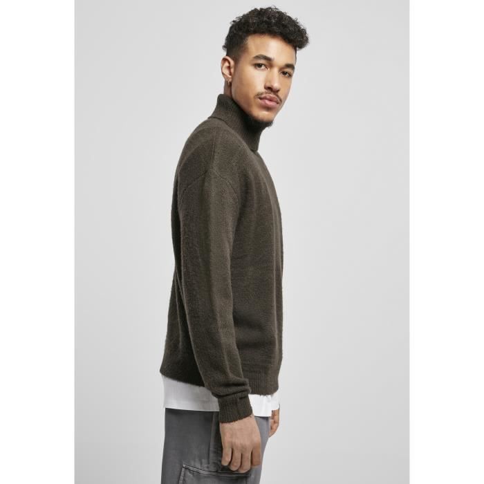 Pull grandes tailles Urban Classics oversized roll neck - noir