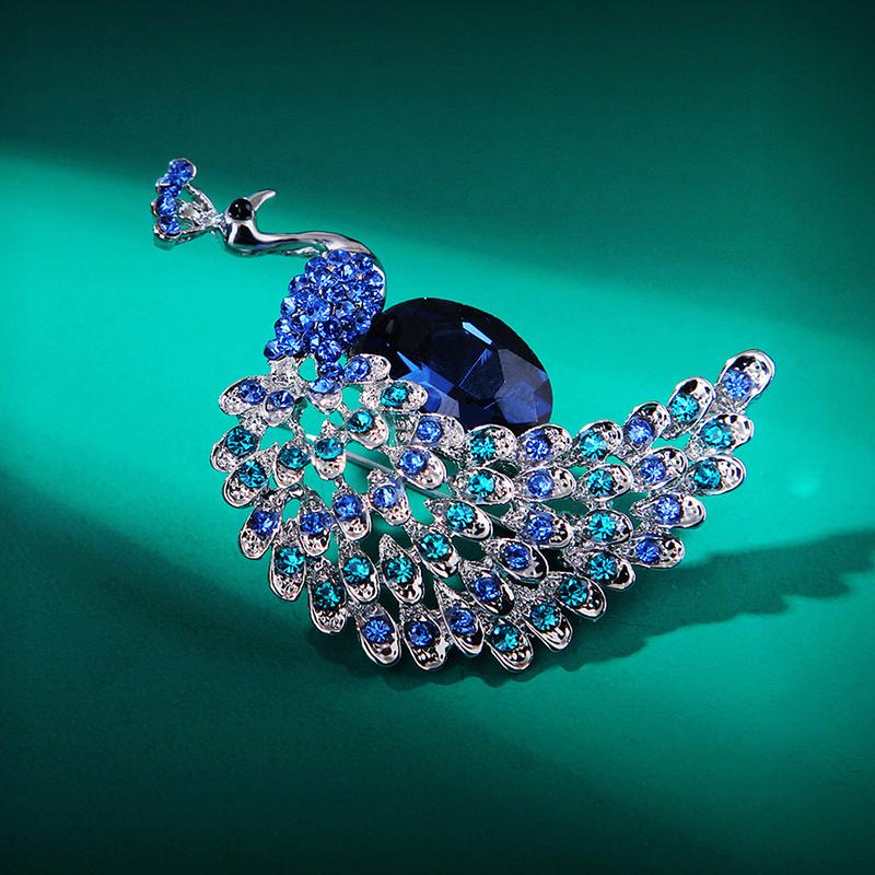 Peacock Brooches Pins Jewelry Banquet Christmas Gifts Accessories
