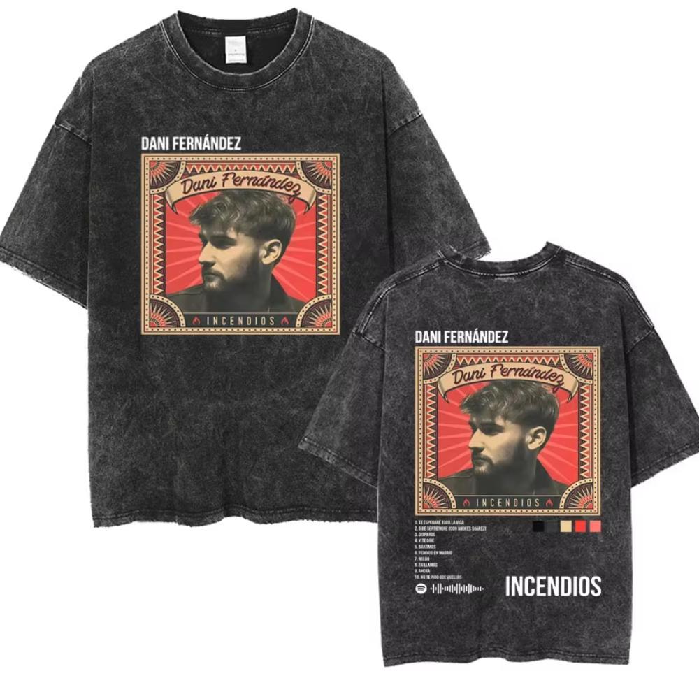 Dani Fernandez Harajuku Album Tour Vintage Washed YK Tshirts Men Women Tshirt Aesthetic Casual Cozy Oversized Tops Streetwear