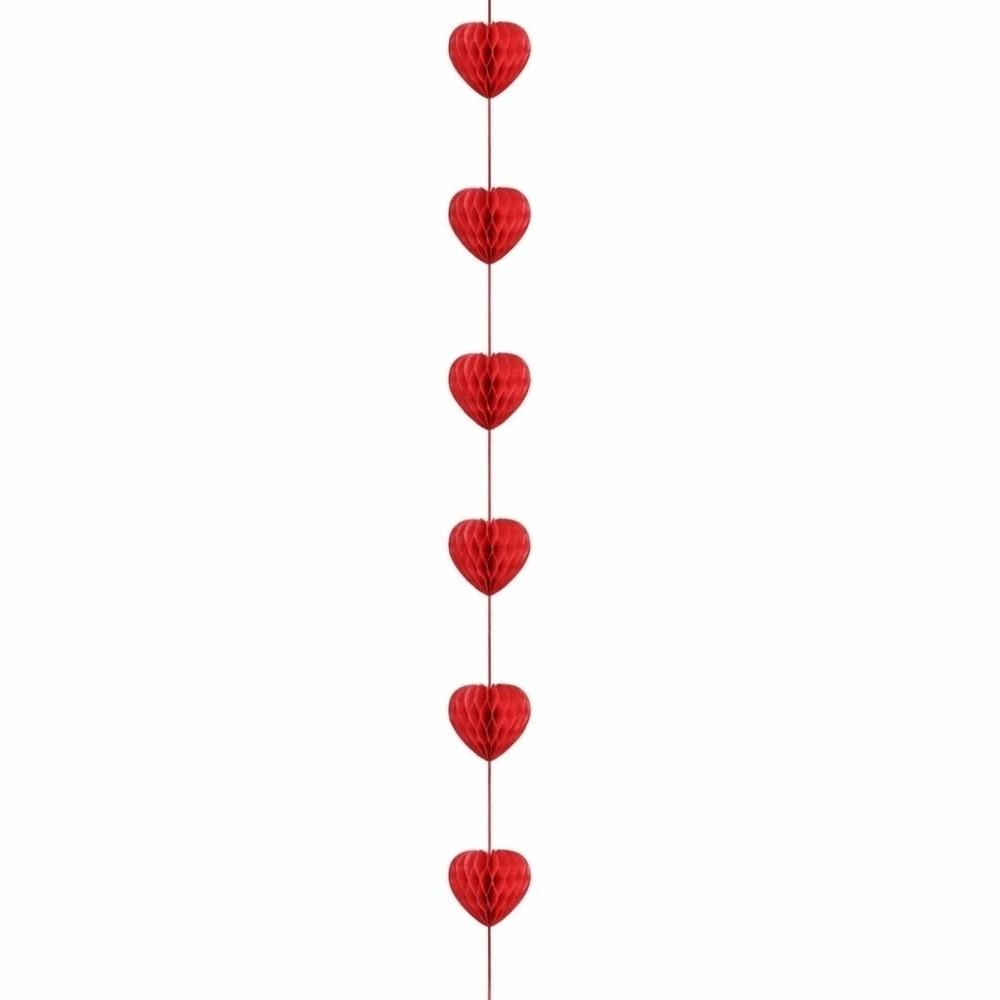 Romantic Heart Honeycomb Ball String Stereoscopic Love Heart Hanging Curtain Wedding