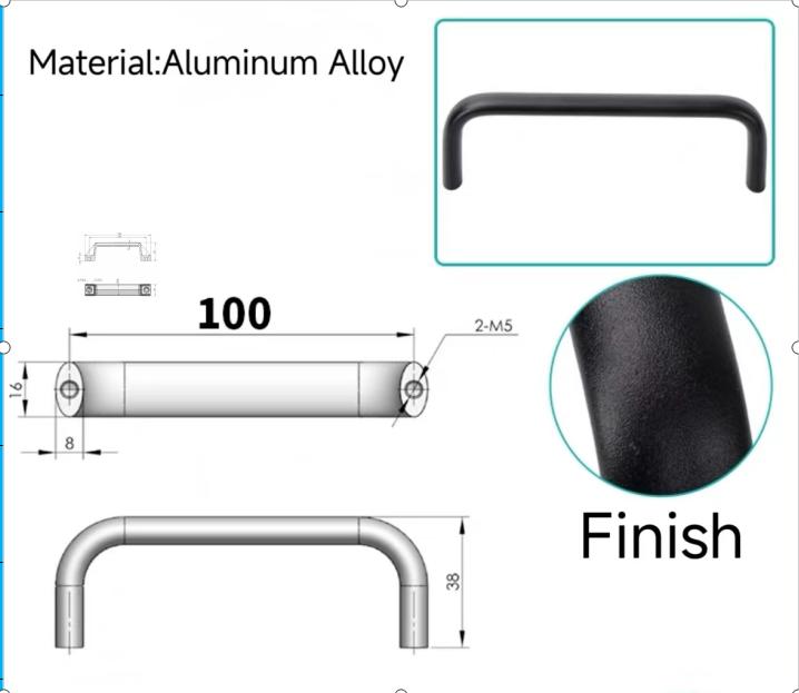 High Quality YUXIN Modern Silver Door Pull Handles Aluminum Alloy for Industrial Cabinet Easy Installation 1 Year Warranty
