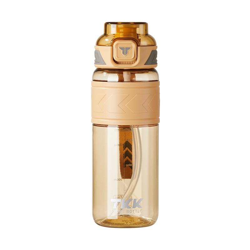 Tritan Sports Water Bottle 600ml 850ml 1000ml Leakproof Flip Lid With Straw Gym Hiking Outdoor Travel Student