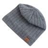 Unisex Labal Winter Hats Snow Solid Color Knitted Hats For Men Women Beanie Cap Outdoor Plush Fur Lining Warm Hats