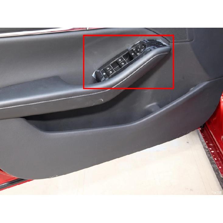 For Mazda 3 Axela Sedan BP Car Accessories Carbon Fiber Style Door Window Armrest Cover Switch Panel Trim