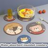 Bear Dog Cat Heat Insulation Pad S/L Bowl Dish Pot Mats Creative Table Mat  for Home Kitchen