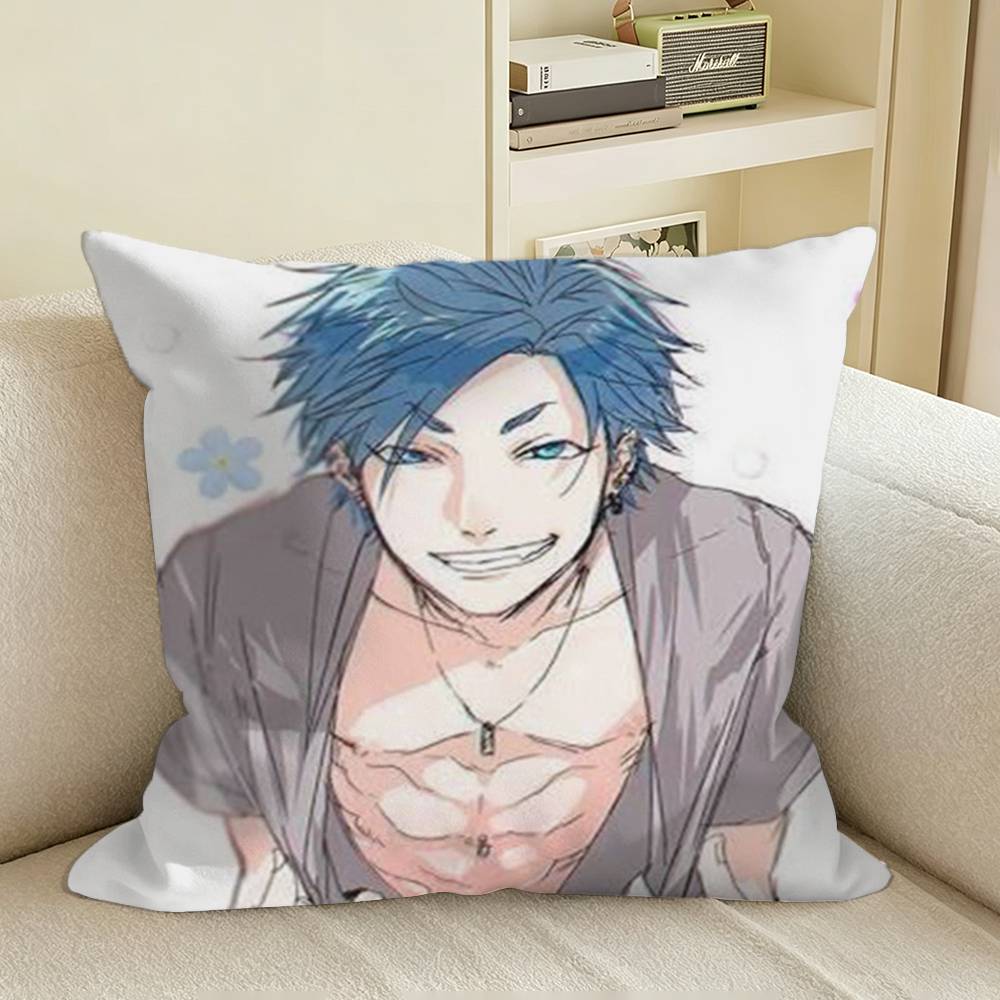 YBC BLAnime Tamura Yui Square Sofa Pillow Cover Solid Color Living Room Home Decor Cushion Case