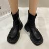 Взрыв 2025 осень и зима новые повседневные модные ботинки на толстой подошве женские удобные и универсальные ботинки с тонкой резинкой на задней молнии