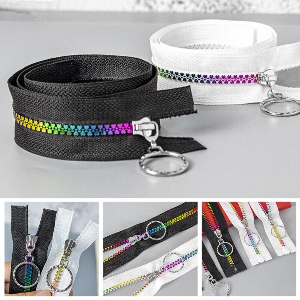 Молнии в форме сердца с зубцами для курток, пальто, швейные принадлежности, смоляные молнии, новые открытые молнии