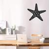 Coastal Starfish Ocean Beach Metal Wall Art – Elegant Interior Decoration, Stylish Home Wall Hangings for Coastal Home Decor