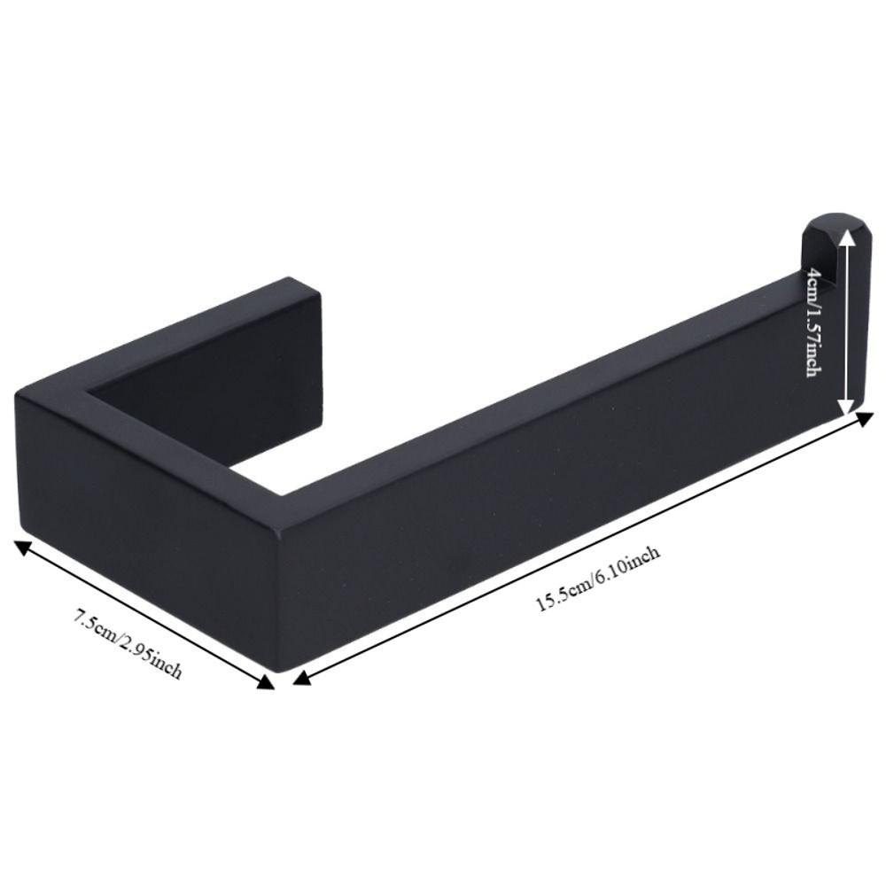 Stainless Steel Towel Rack Black Towel Bar Modern Toilet Paper Holder Toilet Paper Holder