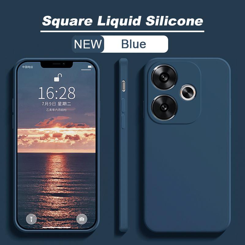 Для Poco F6 чехол Роскошный жидкий силиконовый чехол для Xiaomi Poco F6 Poco F 6 PocoF6 Pro F6Pro 5G Мягкие чехлы противоударный чехол