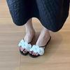 Fashion 2025 Brand Ladies Shoes Open Toe Women's Slippers Fashion Outdoor Daily Summer New Floral Light Comfortable Flat Slippers