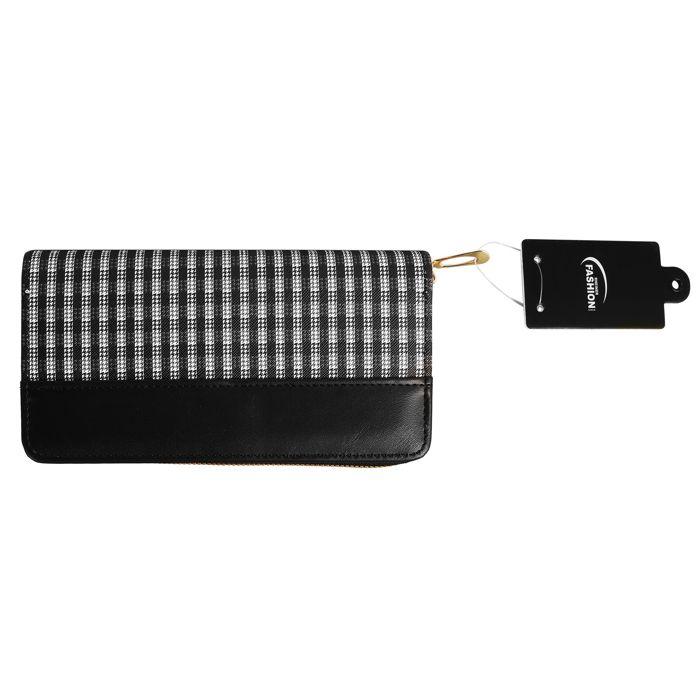 Portefeuille Cham Cham pour femme en synthétique noir format horizontal élégant